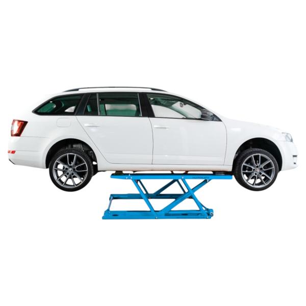 Mobile Hebebühne Scherenhebebühne Reifendienst mechanisch JH6 blau JH-TWIN-062-DRILL-5015-V01